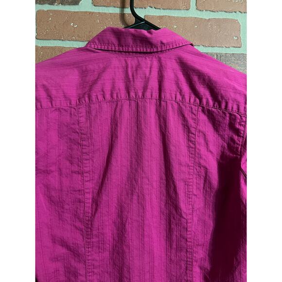 Chico’s | Fuchsia Long Sleeve Button Down Shirt - Picture 6 of 7